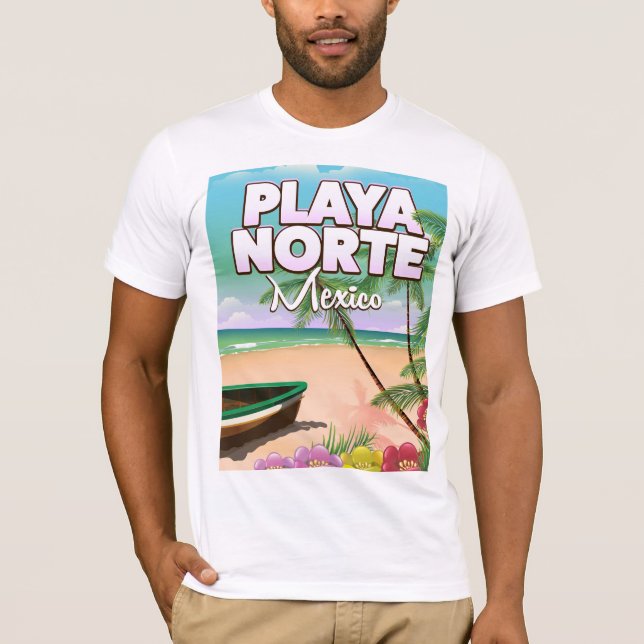 T-shirt Affiche mexicaine Playa Norte (Devant)
