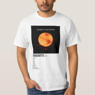 T-shirt affiche minimale des parachutes de l'album
