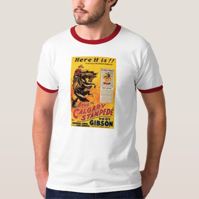 T-shirt Affiche occidentale de film silencieux de Gibson (Devant)