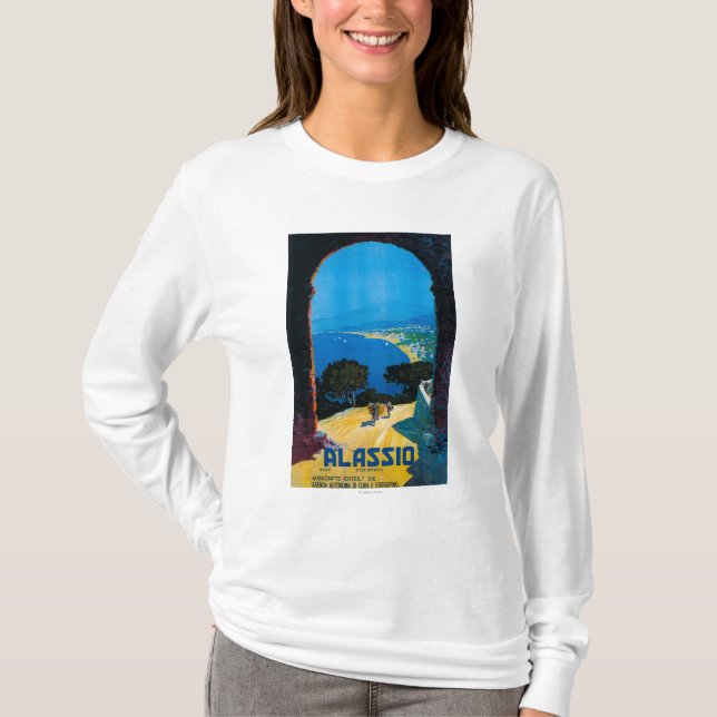 T-shirt Affiche occidentale de voyage de la Riviera (Devant)