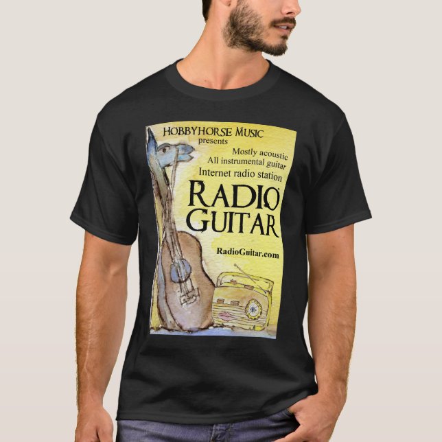 T-shirt Affiche par radio originale de guitare (Devant)