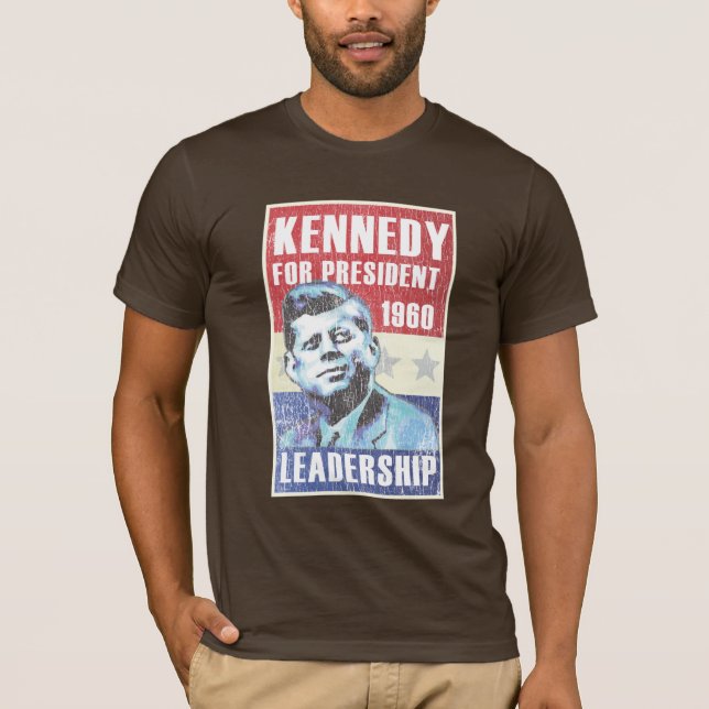 T-shirt Affiche présidentielle historique de John F. (Devant)