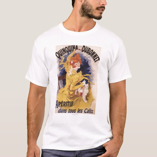 T-shirt Affiche promotionnelle d'apéritif de Quinquina (Devant)