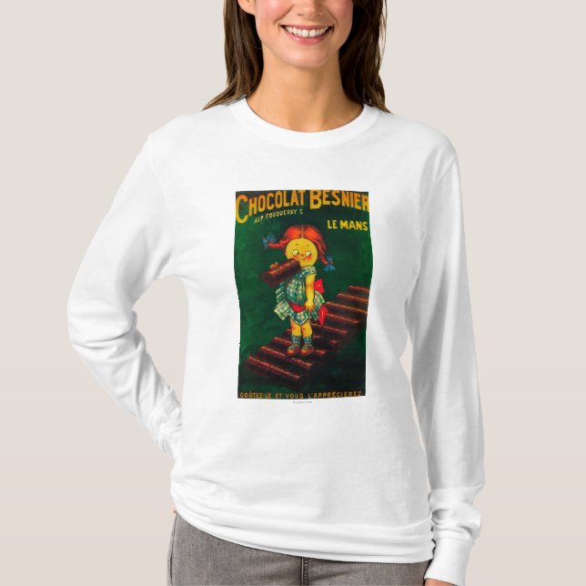 T-shirt Affiche promotionnelle de chocolat de Besnier (Devant)