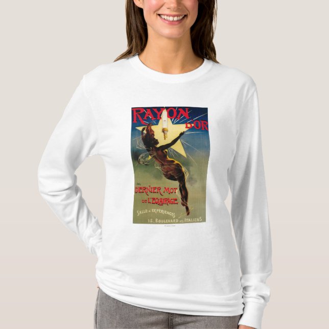 T-shirt Affiche promotionnelle de restaurant de D'Or de (Devant)