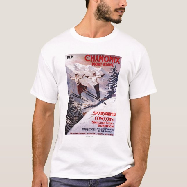 T-shirt Affiche promotionnelle de ski (Devant)
