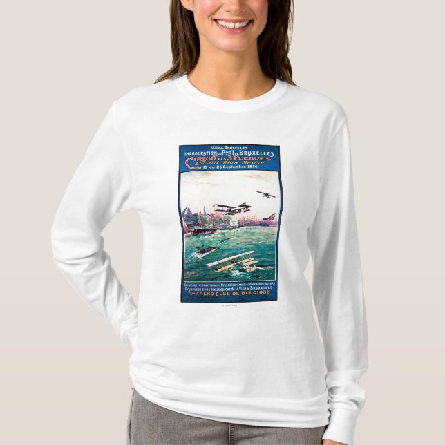 T-shirt Affiche promotionnelle décommandée d'avion de (Devant)