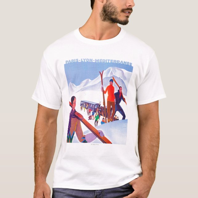 T-shirt Affiche promotionnelle ferroviaire de PLM (Devant)