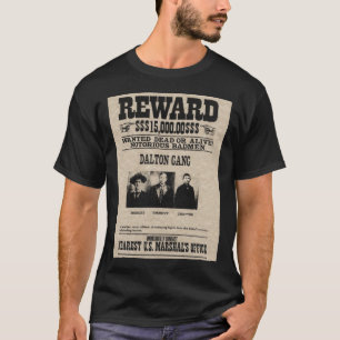 T-shirt Affiche Recherchée - bande de Dalton
