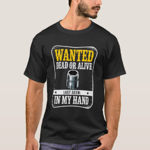 T-shirt Affiche recherchée pour garage Clé à douille 10MM