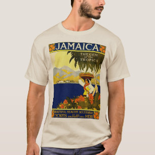 T-shirt Affiche Vintage Jamaica Travel Illustration