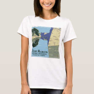 T-shirt Affiche Vintage voyage montrant Fort Marion