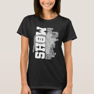 T-shirt Afficher Tee - shirts de porc animal de ferme