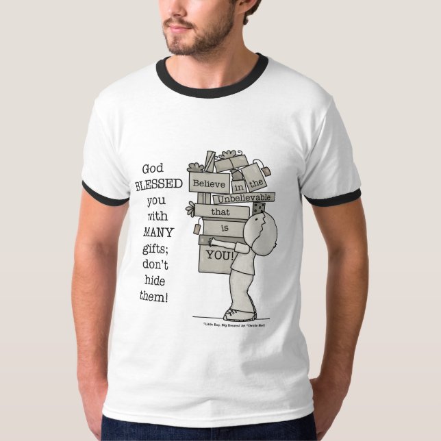 T-shirt Afficher vos cadeaux (Devant)