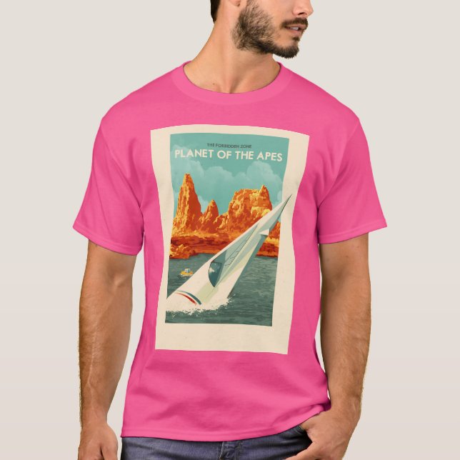 T-shirt Affiches De Voyage - La Planète Zone Interdite De (Devant)