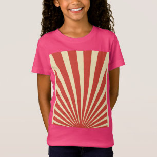 T-Shirt affiches vintages de sunburst bleu