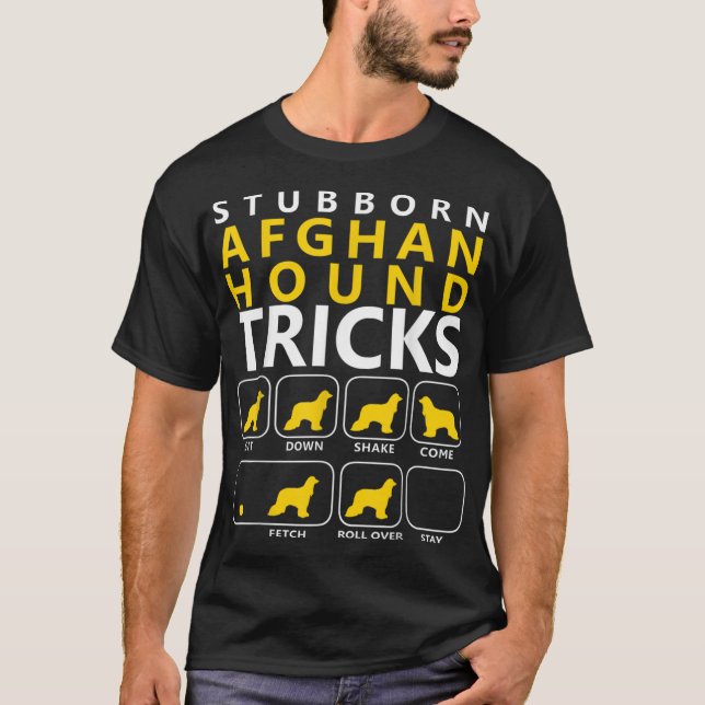T-shirt Afghan Hound chemise têtu Afghan Hound Tricks D (Devant)