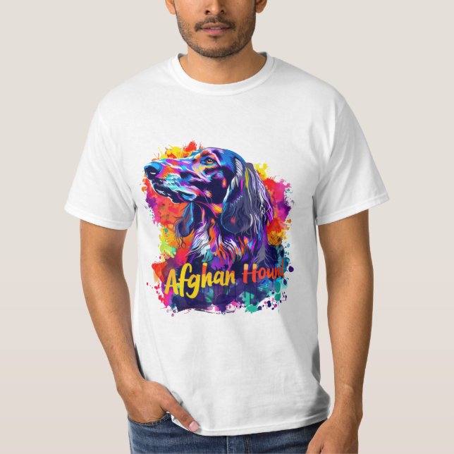 T-shirt Afghan Hound Dog (Devant)