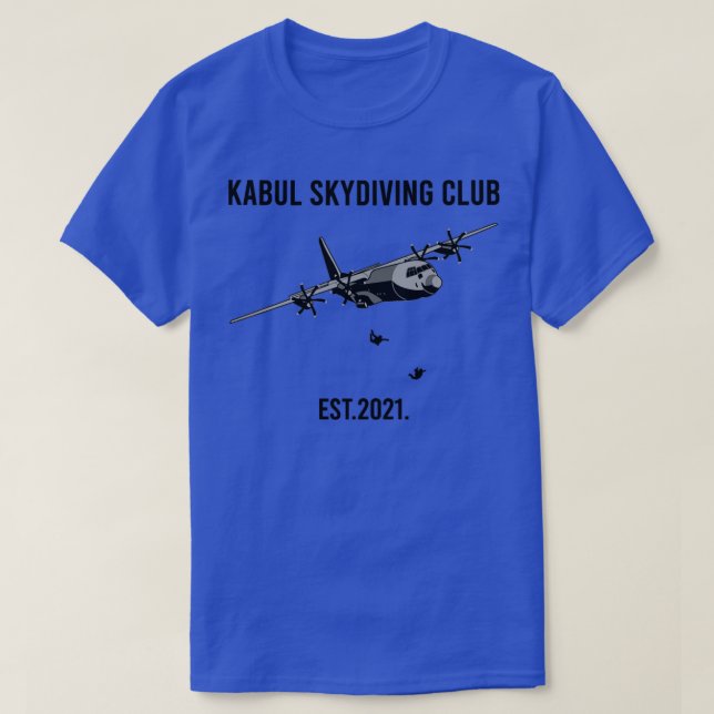 T-shirt Afghanistan Kaboul Skydiving Club Est 2021 (Design devant)