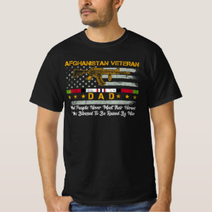 T-shirt Afghanistan Vétérinaire Papa Afghanistan Guerre mi
