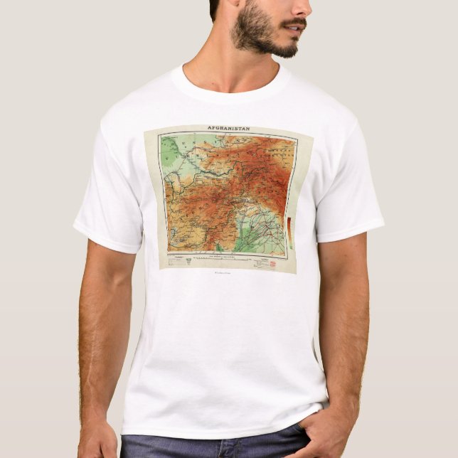 T-shirt AfghanistanPanoramic MapAfghanistan (Devant)