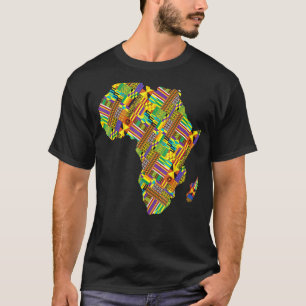 T-shirt Africa Love African Land Map Fierté Histoire noire