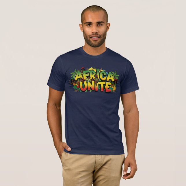 T-shirt Africa Unite Reggae (Devant entier)