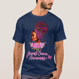 T-shirt Africain Américain Sensibilisation au cancer du se