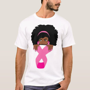 T-shirt Africain Américain Sensibilisation au cancer du se
