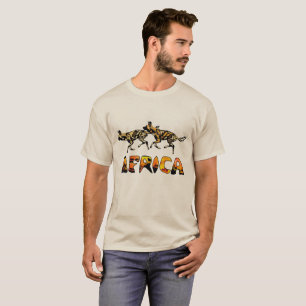 T-shirt africain de chien sauvage de safari