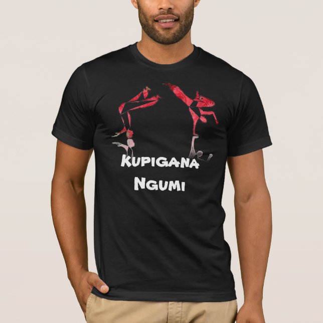 T-shirt Africain Kupigana Ngumi d'arts martiaux de chemise (Devant)