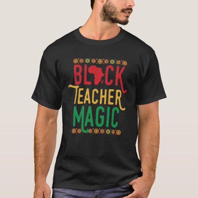 T-shirt African American Pride Celebration Black Teacher M (Devant)