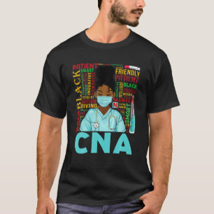 T-shirt African American Women Black CNA Nurse Black Histo
