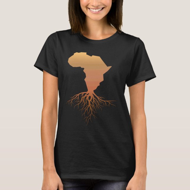 T-shirt African Continent Roots African Pride Black Cultur (Devant)