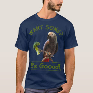 T-shirt African Grey Parrot Broccoli pour les enfants de f