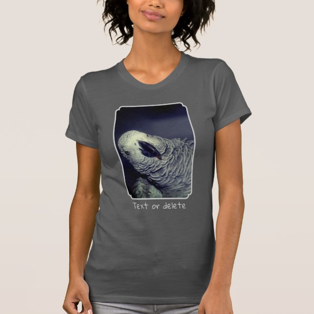 T-shirt African Grey Parrot Cute Bird Personalized (Devant)