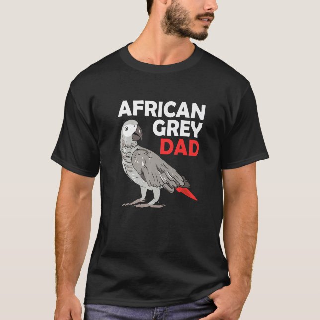 T-shirt African Grey Parrot Papa Congo Bird Père Premium (Devant)