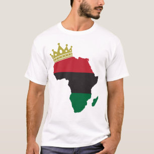 T-shirt African King Queen African Flag