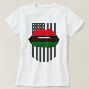 T-shirt African Lips Red Green