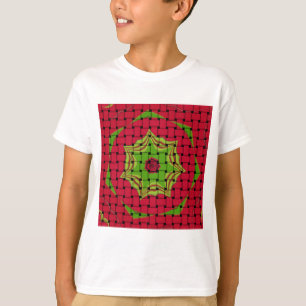 T-shirt African Lovely Design rouge tissé