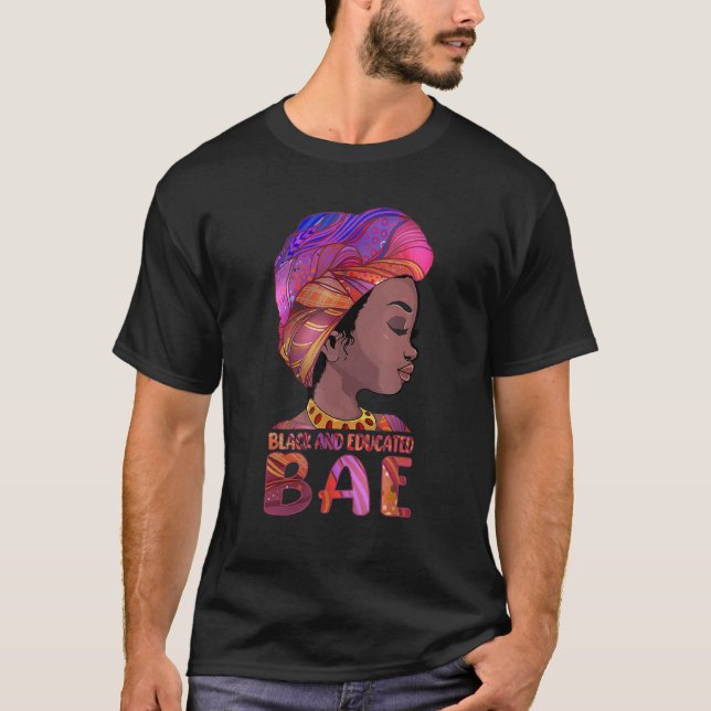 T-shirt African Queen Girls BAE Black Educated Black Histo (Devant)