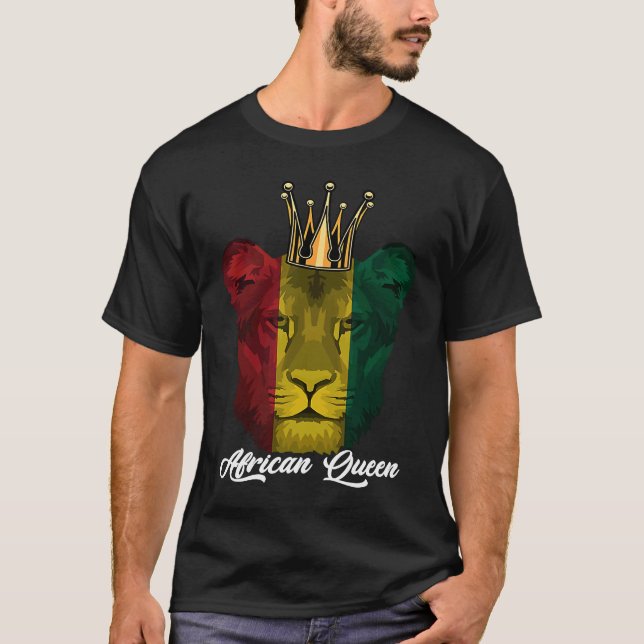 T-shirt African Queen Lion Black History Month BLM Pride B (Devant)