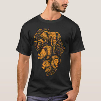 T-shirt African Safari Adventure Big 5 Savannah Park Lion