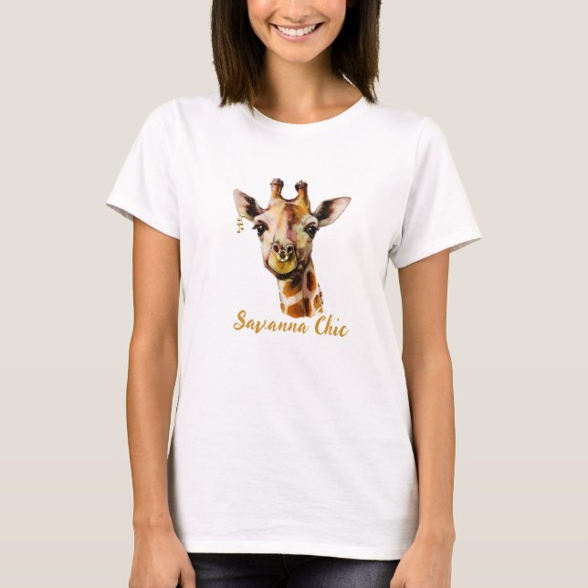 T-shirt African Suvanna Chic Giraffe Women's (Devant)