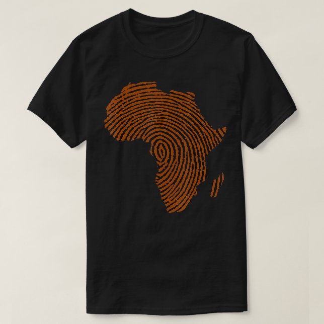 T-shirt Afrique ADN Empreinte d'empreinte d'empreinte d'Af (Design devant)