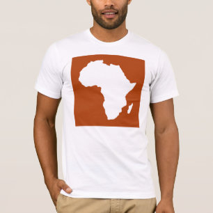 T-shirt Afrique Audacieuse rouge rouille