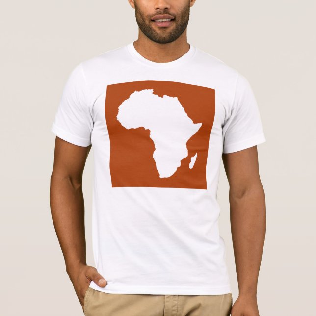 T-shirt Afrique Audacieuse rouge rouille (Devant)