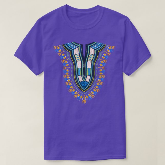 T-shirt Afrique Dashiki Kente Imprimer Dashiki Kente tradi (Design devant)