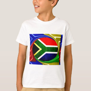 T-shirt Afrique du Sud Drapeau : Motif dynamique à balayag