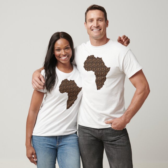 T-shirt Afrique Empreinte de léopard (Unisexe)